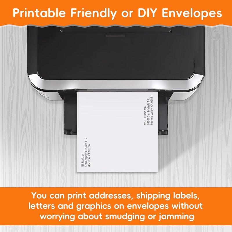 FloraSea 25 Pack Catalog Mailing Envelopes, 9 x 12 Inches Self-Seal White Manilla Envelopes for Mailing, Organize, storage, Home, Office Business - Image 5